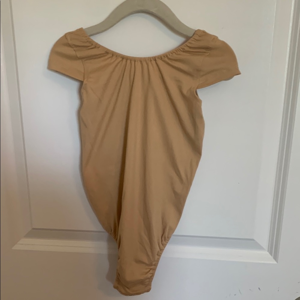 Tan Short Sleeve Bodysuit
